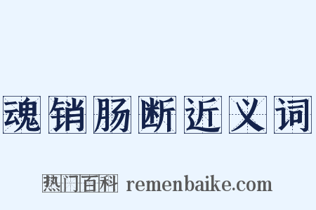 魂销肠断近义词是什么意思的图片